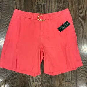 Lauren Ralph Lauren 💯 Linen shorts. New. Size 10. Coral reef